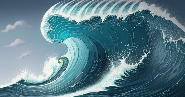 海洋波浪的圖案