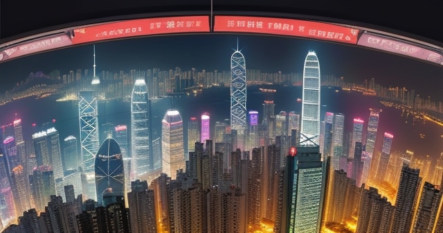 一張色彩繽紛的恆生指數圖表