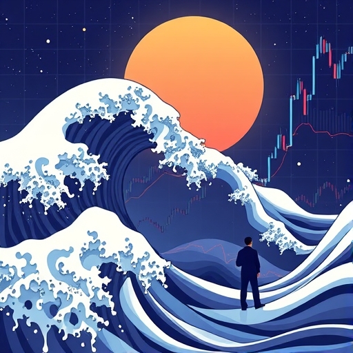 概念藝術描繪交易中的低風險投資策略。