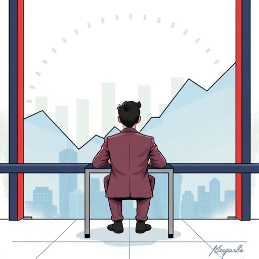 一位投資者耐心等待市場信號