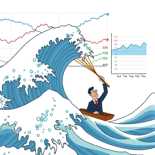 顯示艾略特波浪理論的圖形,代表市場趨勢。