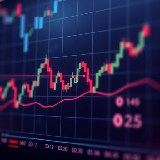 一張顯示貨幣波動的金融圖表
