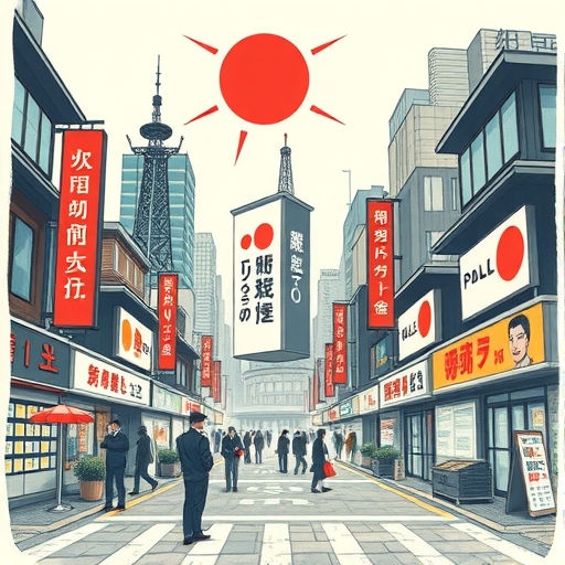日本股市繁忙的交易大廳，投資人正在進行交易