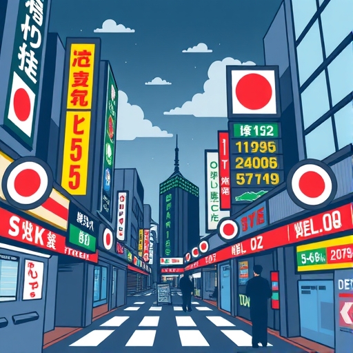 日本股市繁忙的交易大廳，展現多元投資者的積極參與和市場活力