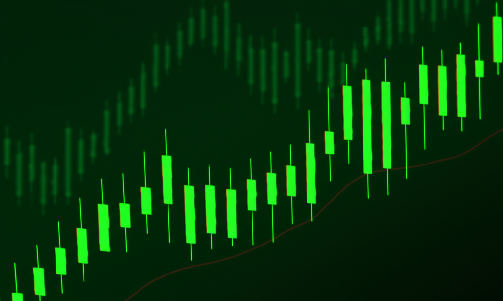 外匯市場穩定性示意圖，顯示平穩走勢的圖表與市場數據分析場景