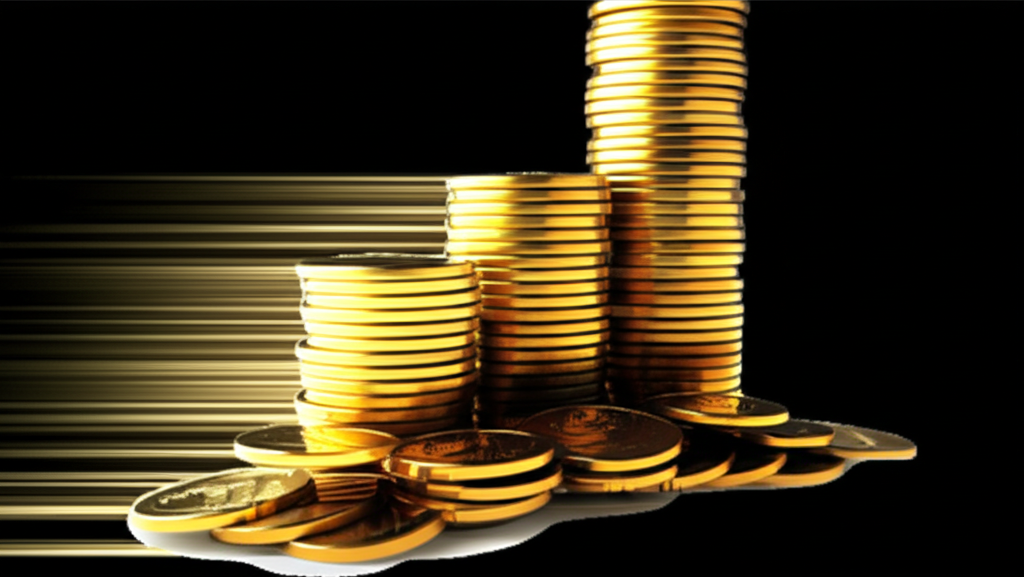 象徵資金成長的硬幣堆疊圖示，代表穩健的財富累積過程