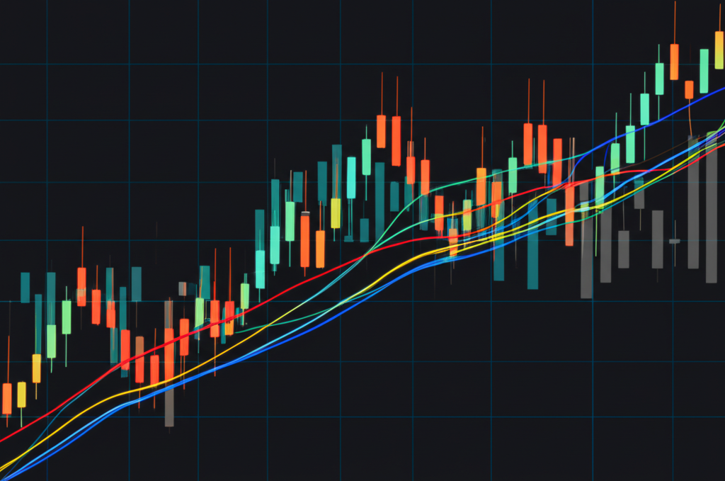 外匯走勢圖示意圖,顯示多組貨幣對波動曲線與技術分析指標