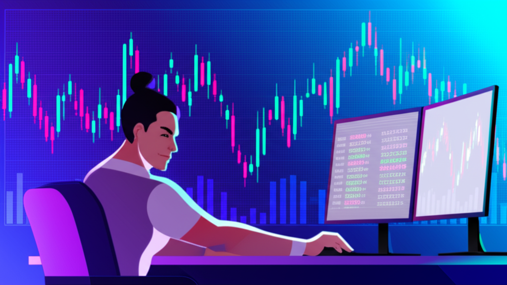插圖：投資者正在分析外匯交易圖表
