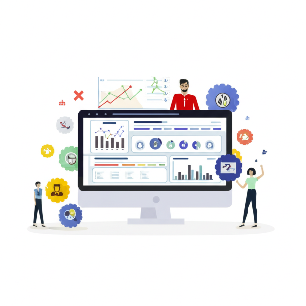 風險管理交易平台示意圖，呈現即時監控、停損設定與資金保護機制