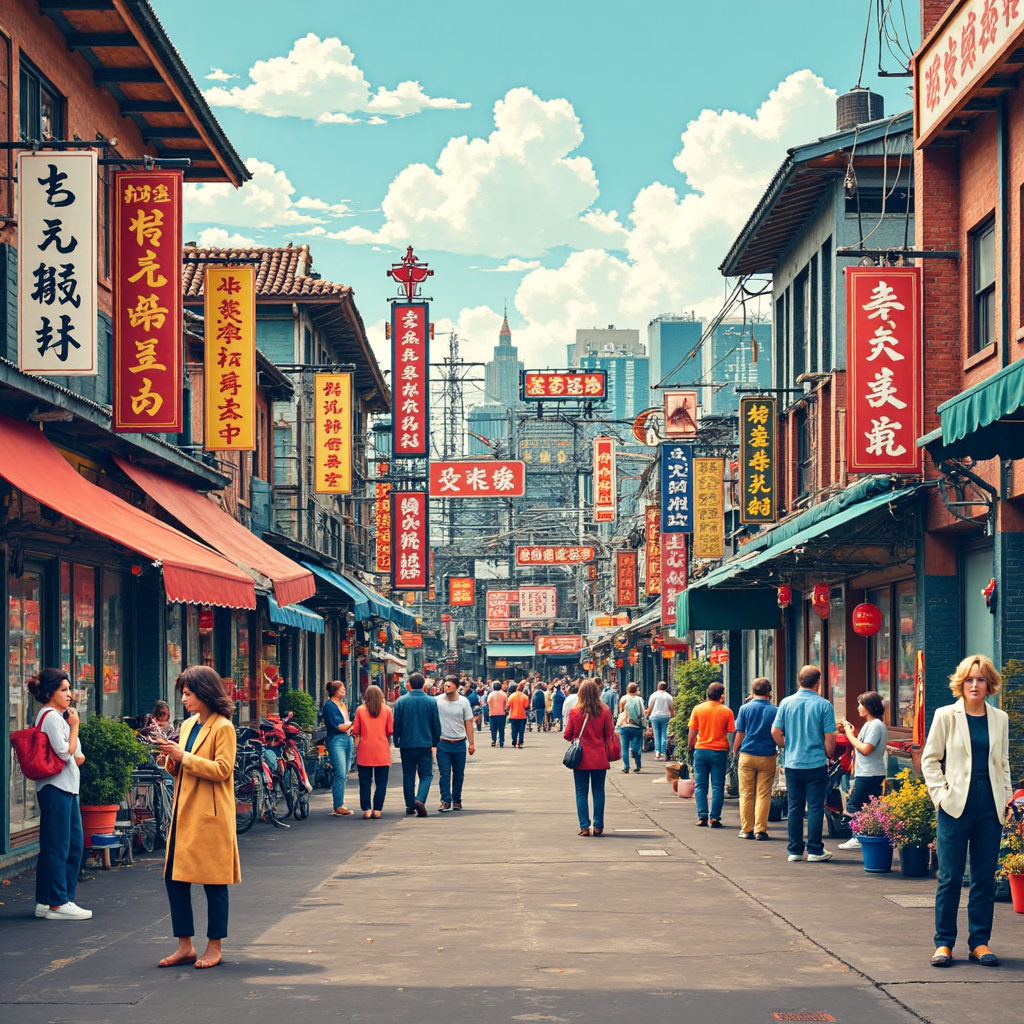 全球貨幣兌換市場彩色插圖，描繪多元人群和平交易貨幣