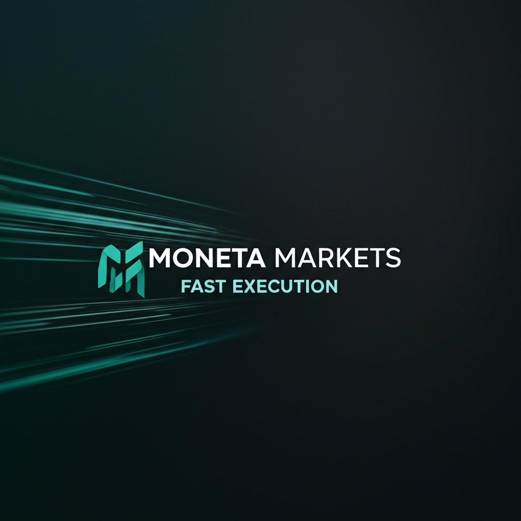 Moneta Markets高速執行技術示意圖，展現訂單在極短時間內完成成交的流程