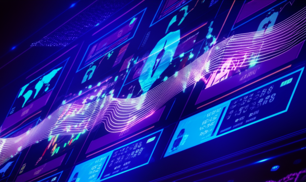 安全線上交易平台藝術概念圖，象徵資金安全與技術穩定的數位交易環境