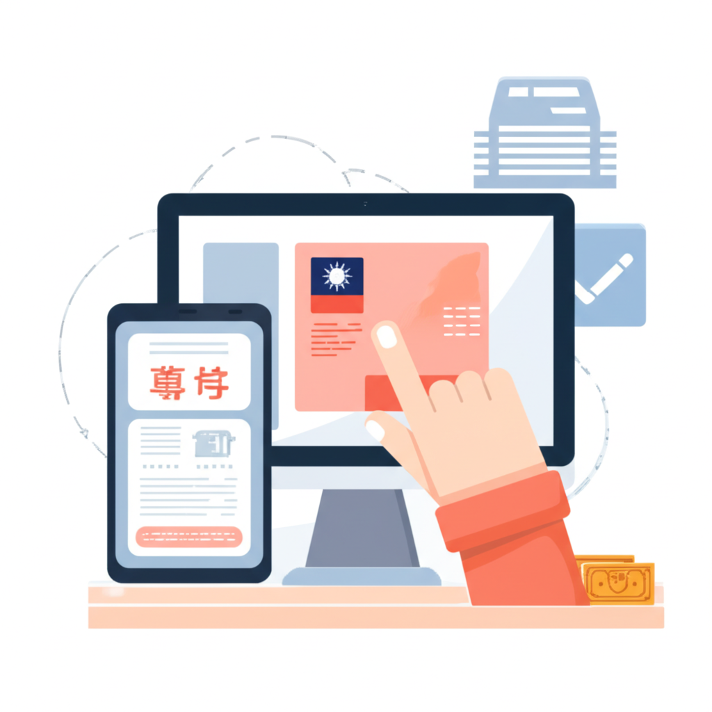 台灣投資人線上資金轉移示意圖