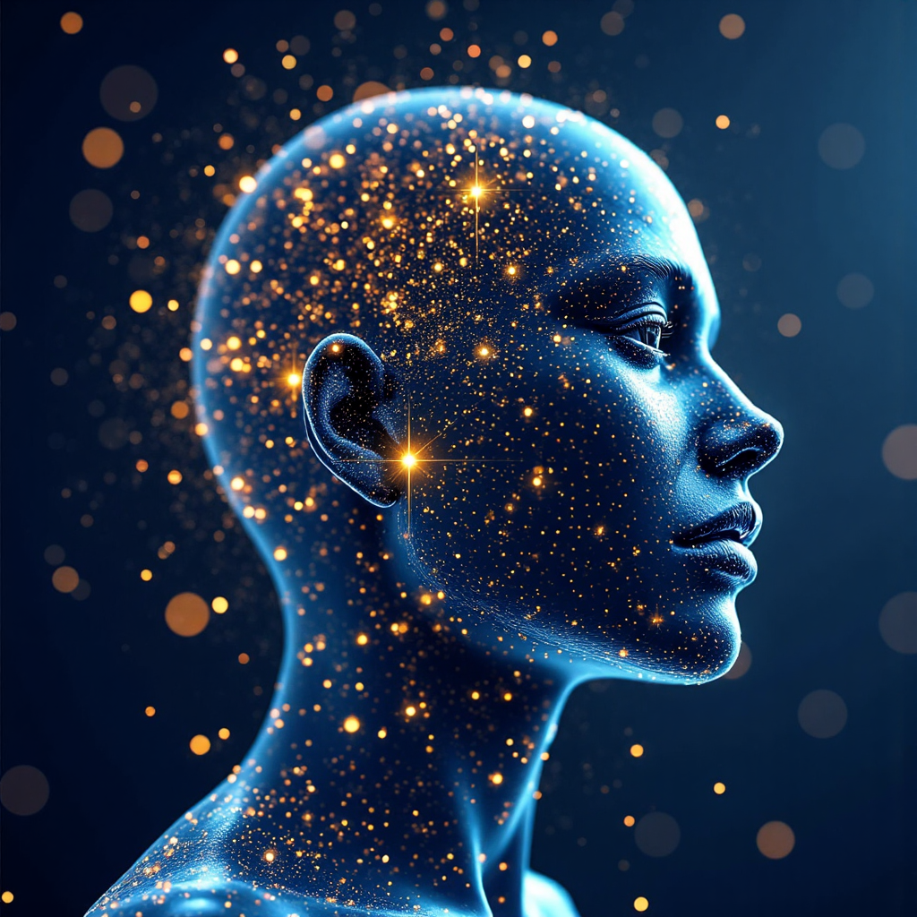 人工智慧分析股票市場數據的抽象圖